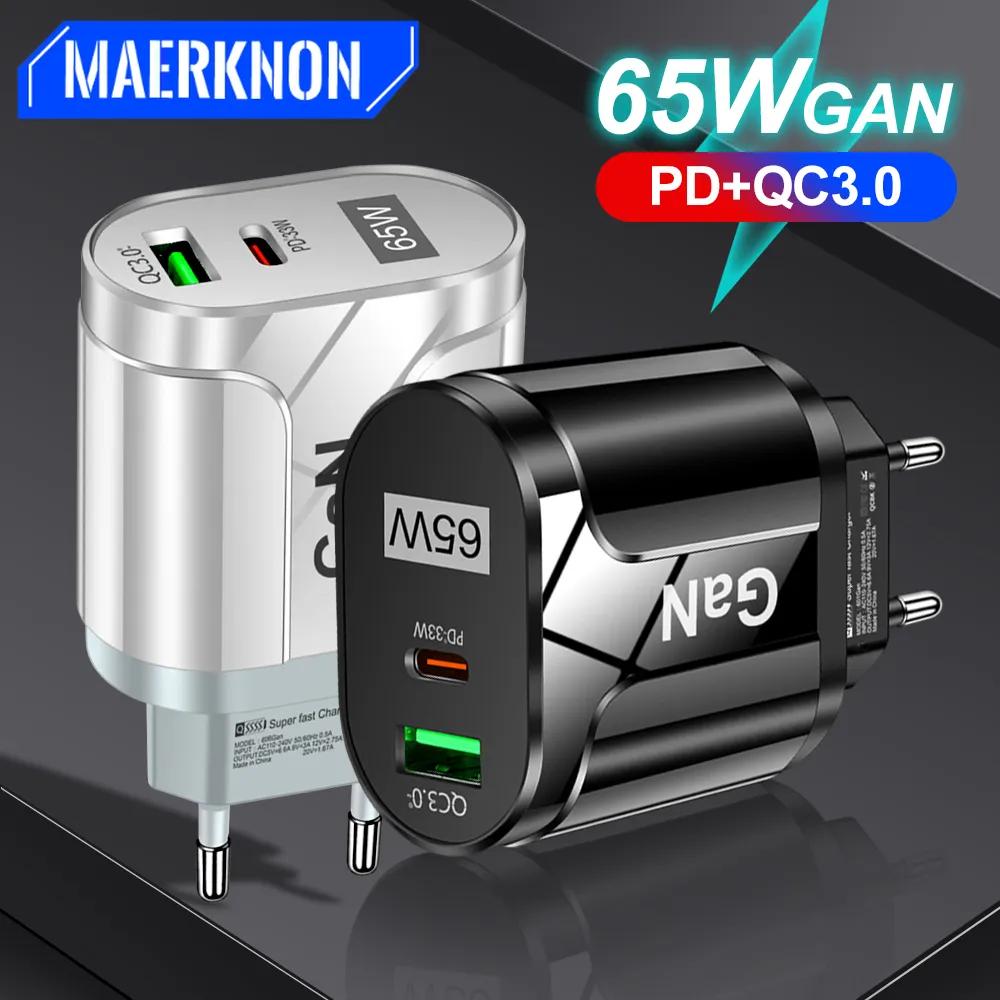 Maerknon 65W GaN USB , QC 3.0 4.0, ƺ  Ʈ CŸ PD    ,  е
